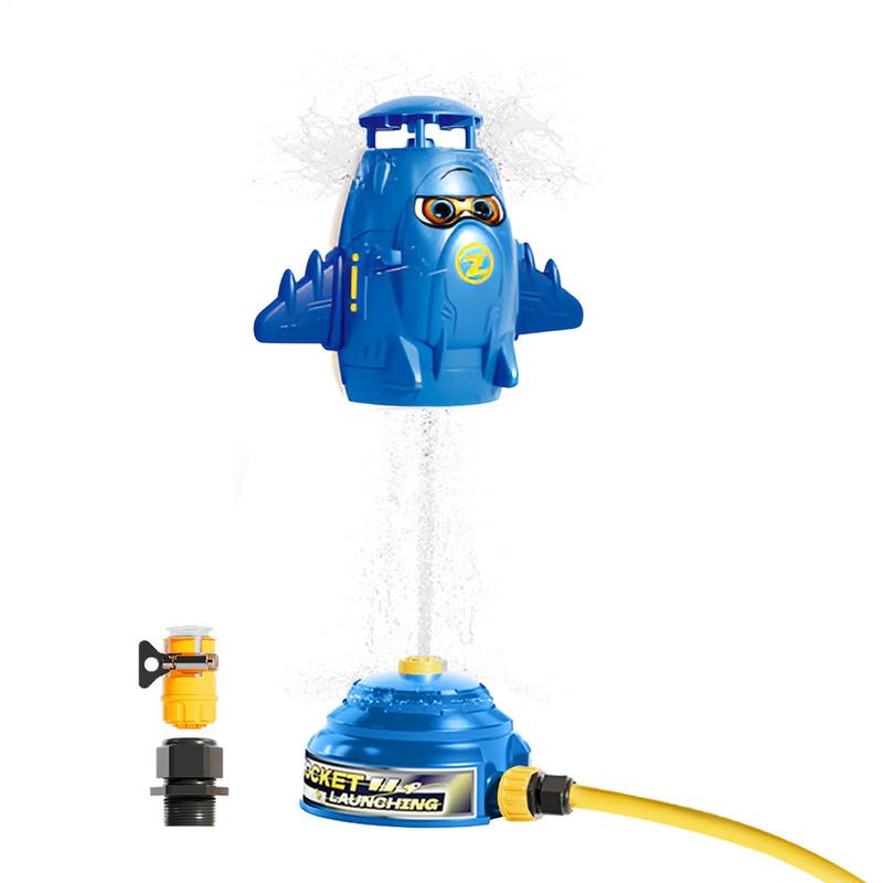 Kids Yard Toys - 子供のための水スプリンクラーかわいい庭外 360 回転ロケット形状スプリンクラー屋外子供水のおもちゃのゲーム裏庭の芝生