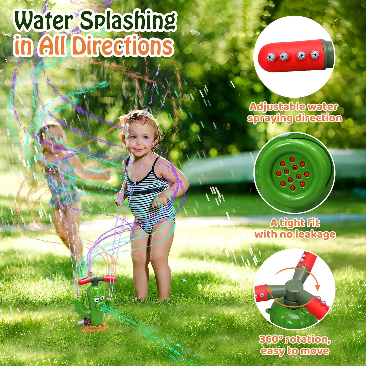 水スプレーおもちゃサボテンスプリンクラー屋外裏庭庭水おもちゃ - Kids Yard Toys のレビューと価格
