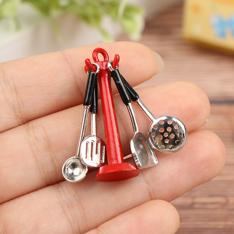 1:12 ドールハウスキッチン用品垂直吊りスプーンへらスプー - Kids Toys Kitchen Set のレビューと価格