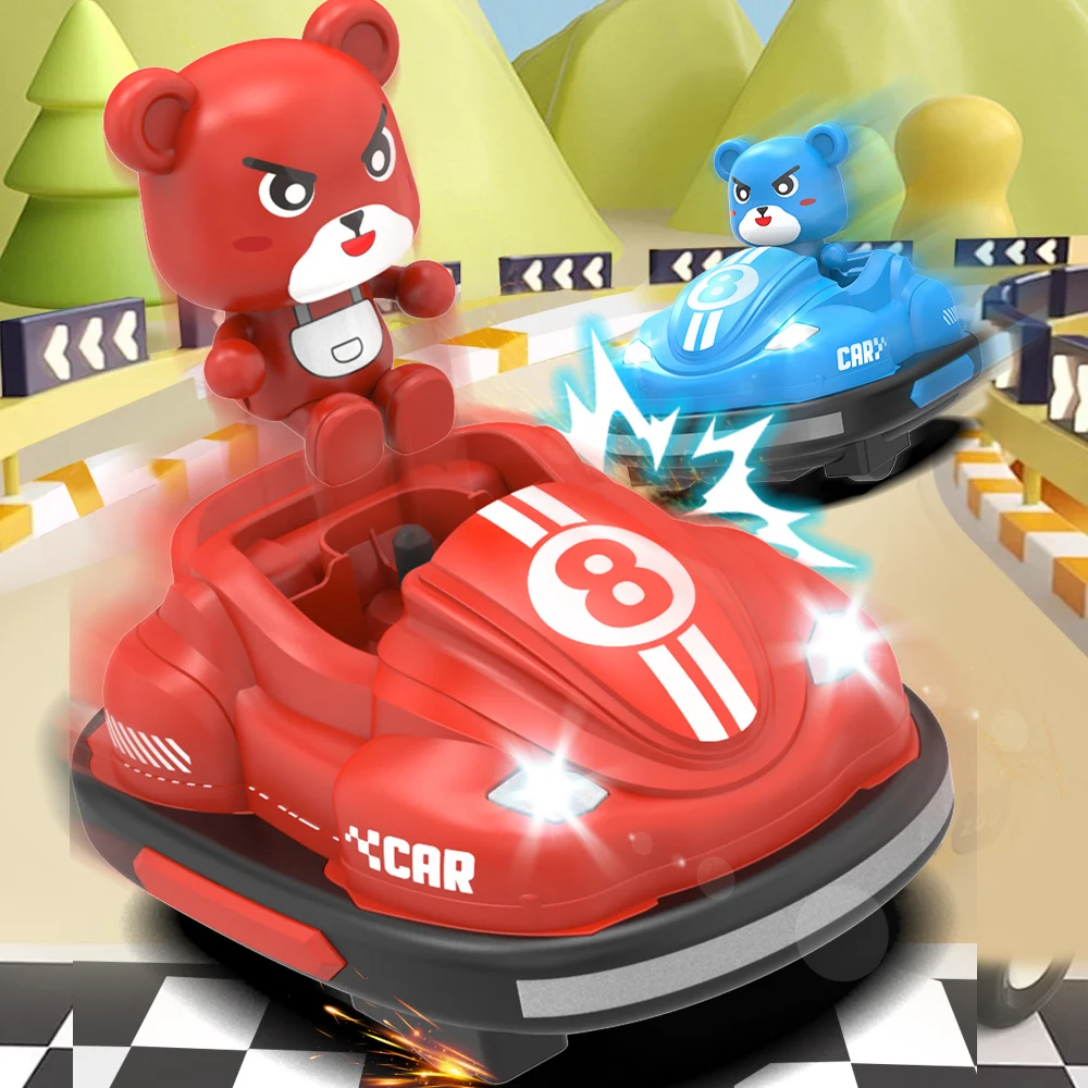 2.4G RCバンパーバトルカー。LEDライトと音楽機能付き - Kids Toys Under 50 のレビューと価格