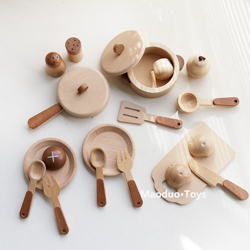 マオドゥオ おもちゃ ブナ材製 キッズキッチン プレイセット - Kids Toys Kitchen Set のレビューと価格