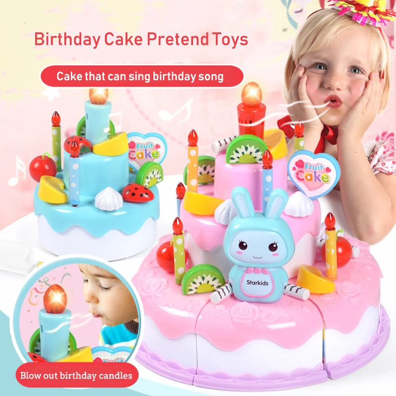 子供のためのシミュレーションディーバースデーケーキモデル、キ - Kids Toys Kitchen Set のレビューと価格