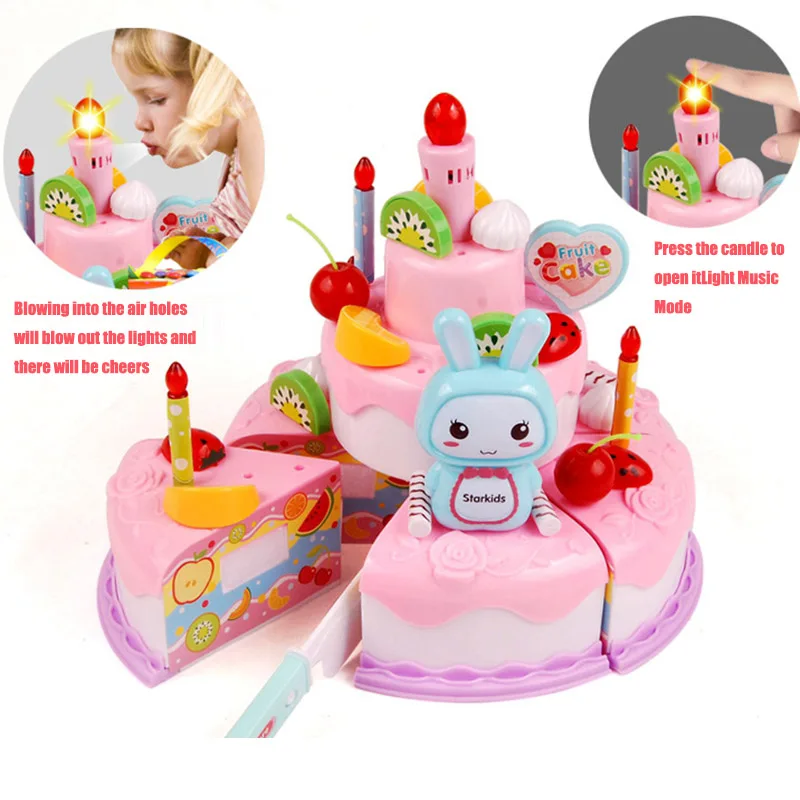 子供のためのシミュレーションディーバースデーケーキモデル、キ - Kids Toys Kitchen Set のレビューと価格