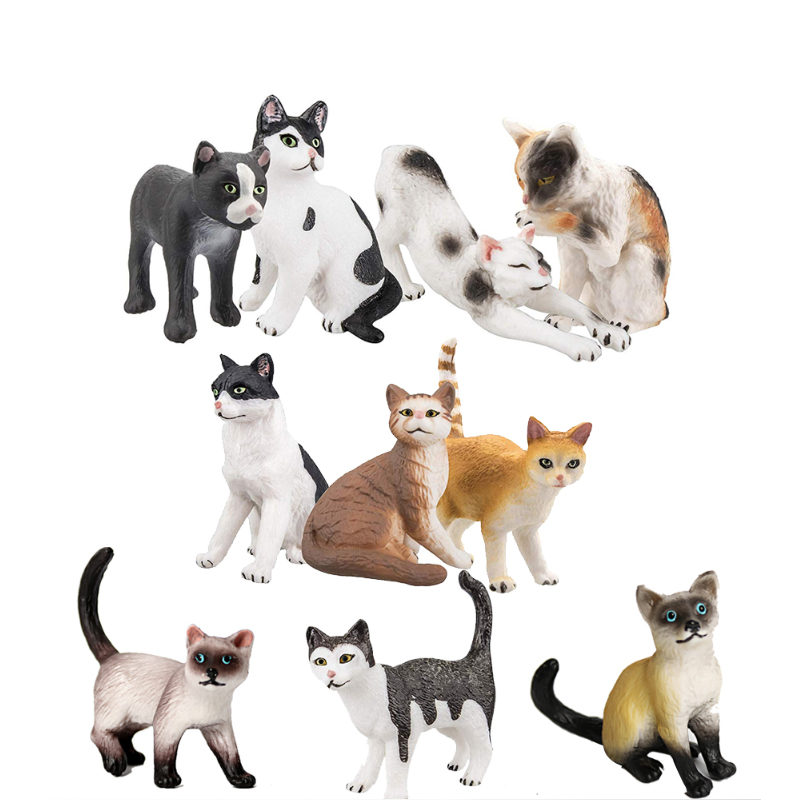 猫モデルのおもちゃ家畜ミニチュアシャム猫フィギュア動物フィギ - Kids Toys Reviews のレビューと価格