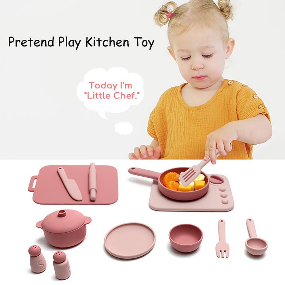 13点セット シリコン製おままごとセット おもちゃ ごっこ遊 - Kids Toys Kitchen Set のレビューと価格