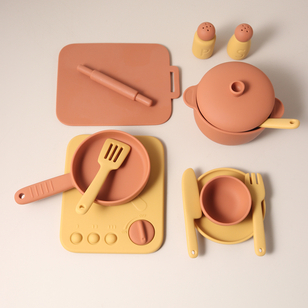 13点セット シリコン製おままごとセット おもちゃ ごっこ遊 - Kids Toys Kitchen Set のレビューと価格