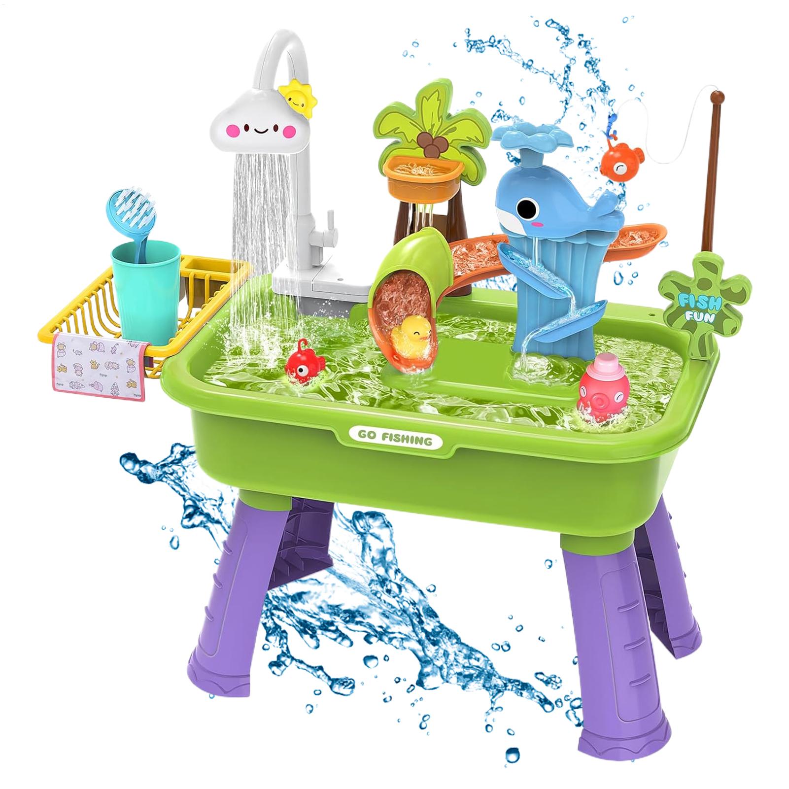 子供用電動水遊びシンク（流水機能付き）、電池式キッチンごっこ - Kids Toys Kitchen Set のレビューと価格